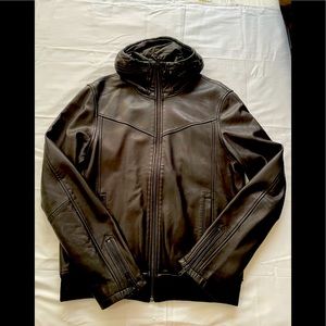 Authentic Leather Hooded Jacket